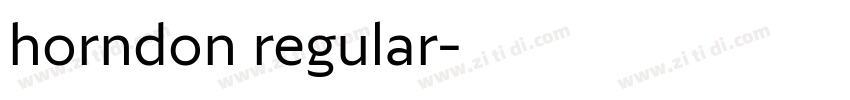 horndon regular字体转换